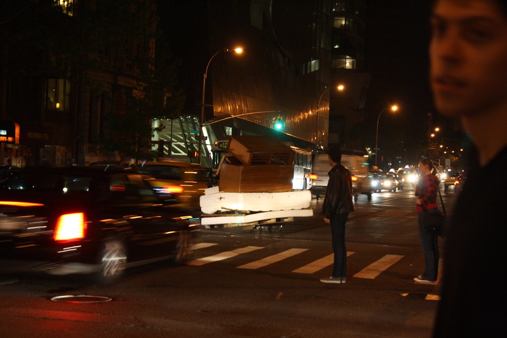 Classic NYC Scene: furniture pile on dolly